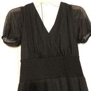 V-neck dress with just enough sparkle